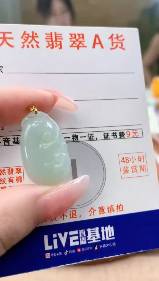 颈饰未镶嵌翡翠天然A货翡翠挂件