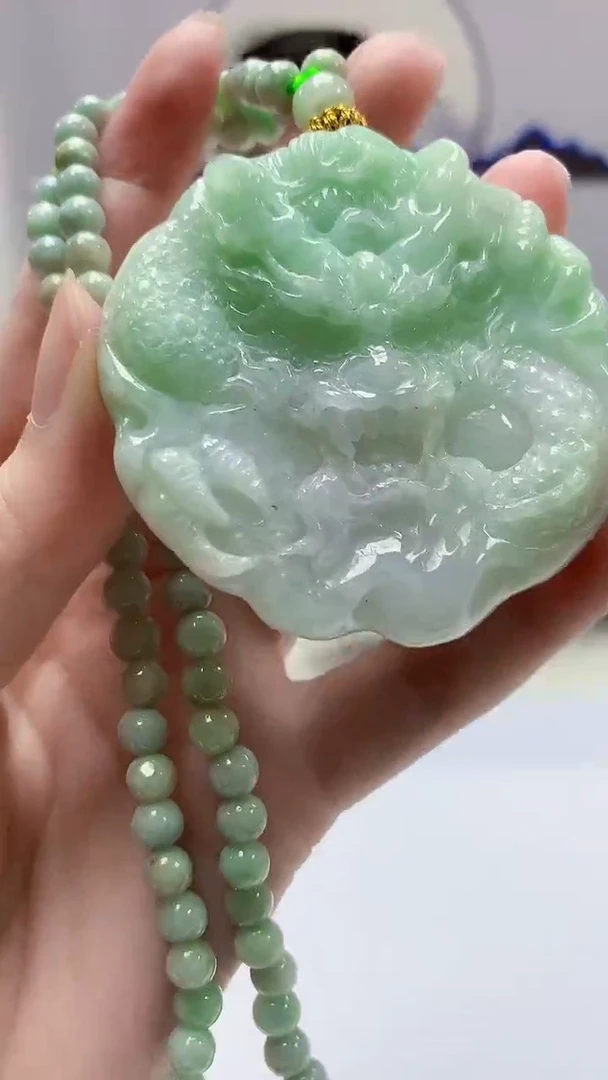 【闪购商品】定制翡翠未镶嵌5152zm-毛货挂件128龙牌