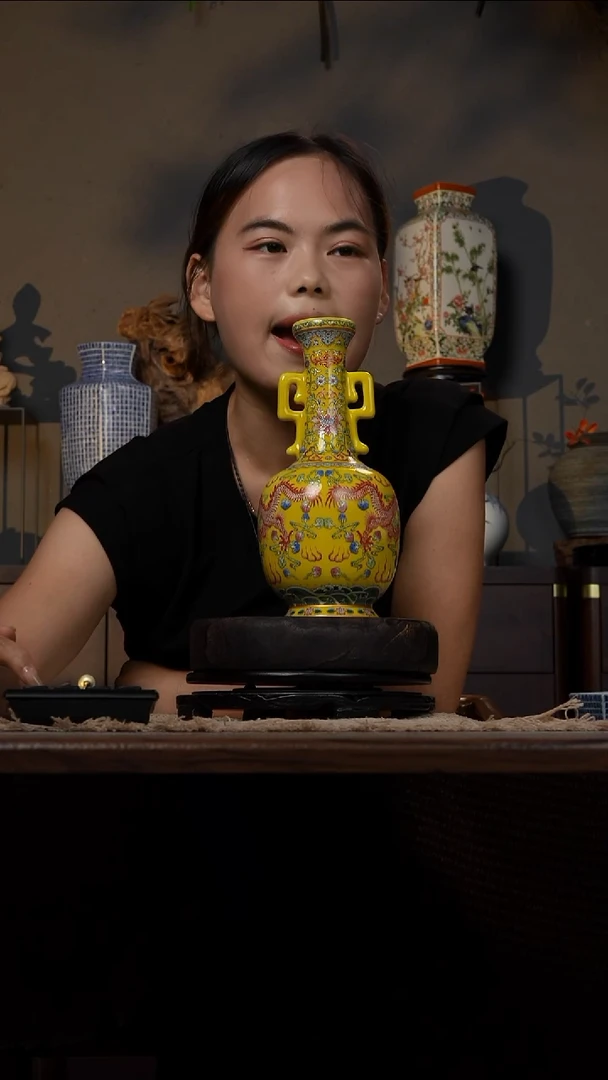 摆件潮匠景德镇陶瓷花瓶摆件