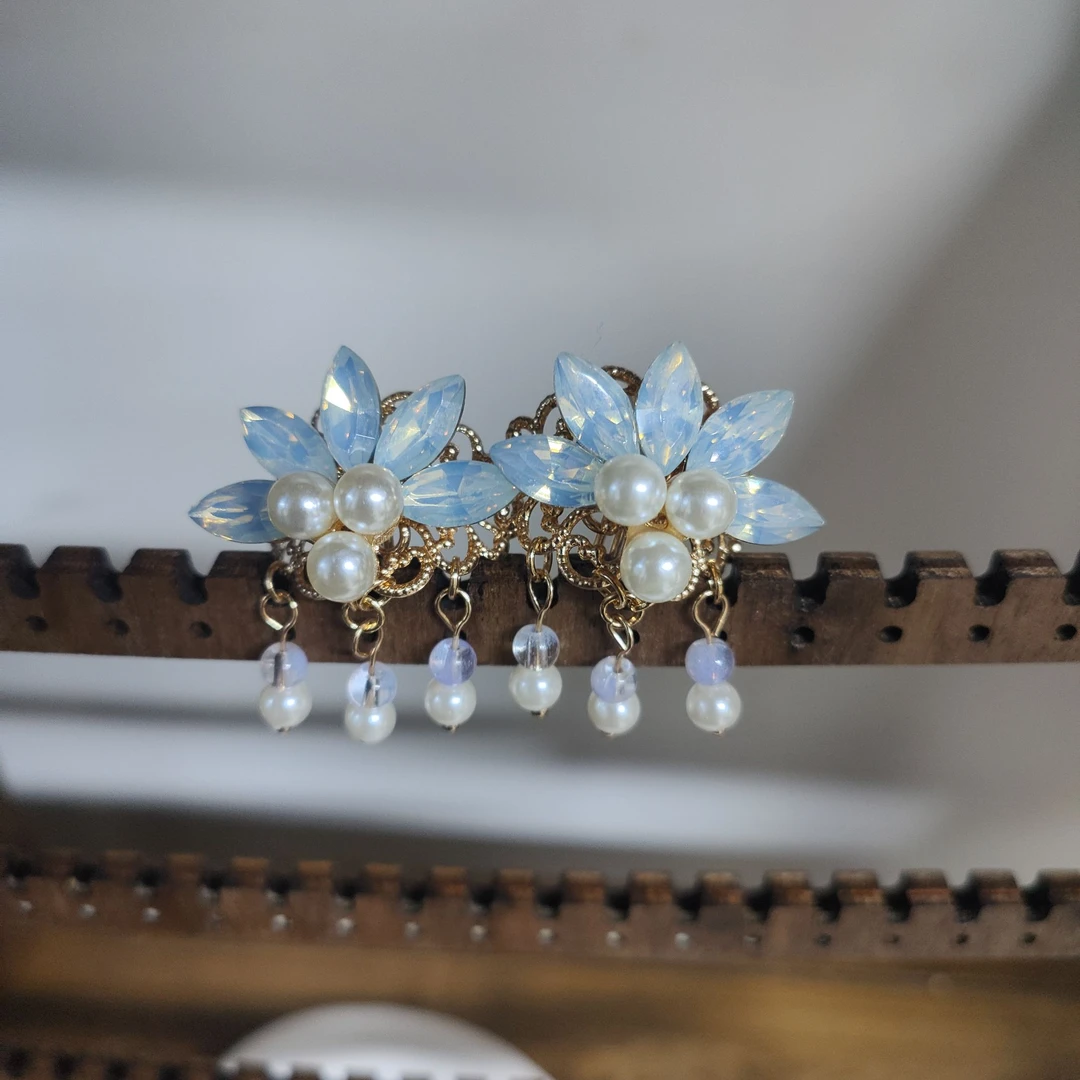 风雪初晴【南堇生日浮力】共舞发夹鳞鳞发扣手工古风超仙汉服配饰