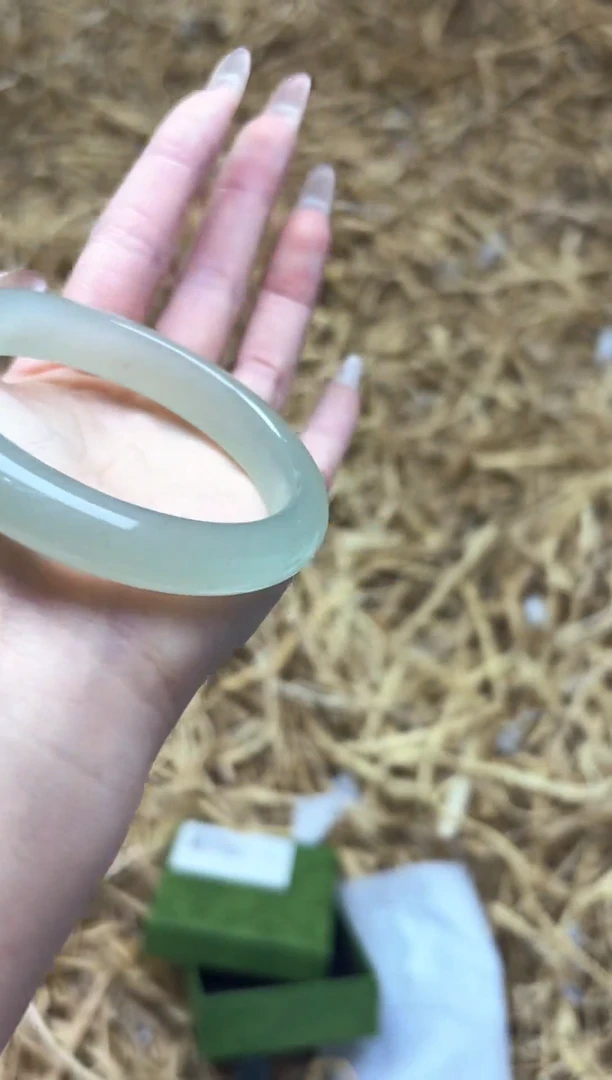 未镶嵌手镯石英质玉0031--圈口58