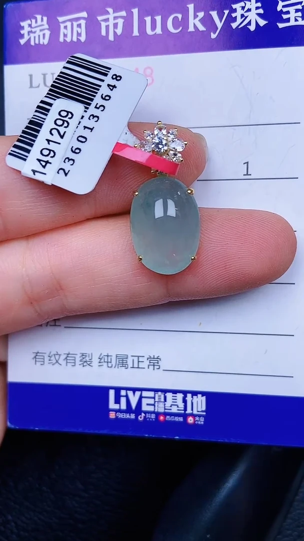 颈饰银S925镶嵌翡翠1748