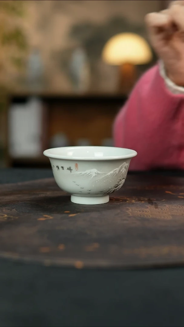 景德镇陶瓷杯碗柴烧多人