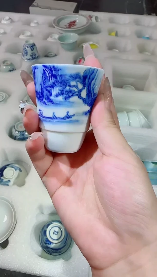 瓷片景德镇瓷器茶器茶杯
