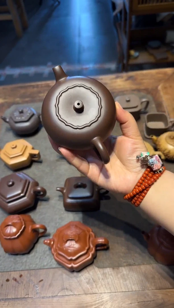 茶壶紫砂s****s柿柿如意