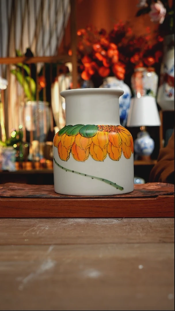 当代景德镇设计师釉下手绘陶瓷花瓶