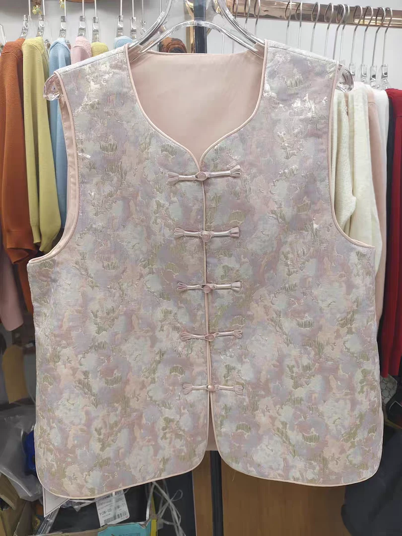 春夏季2025新款女装时尚新中式国风休闲气质马甲上衣两件套