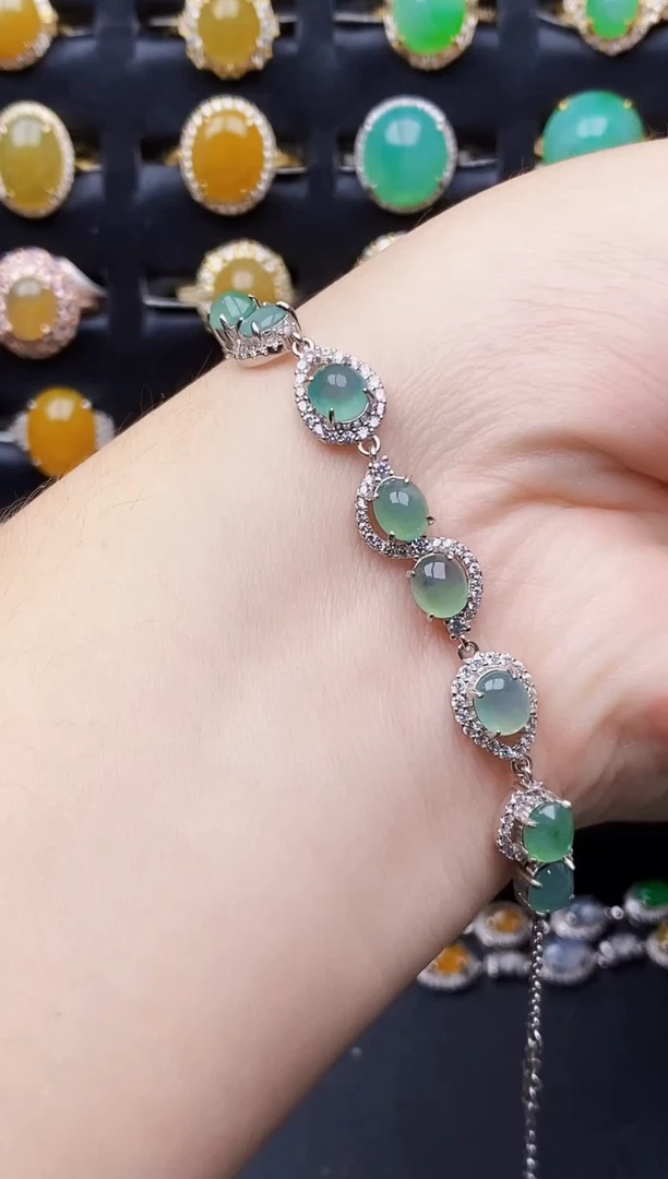 银S925镶嵌戒指翡翠3244