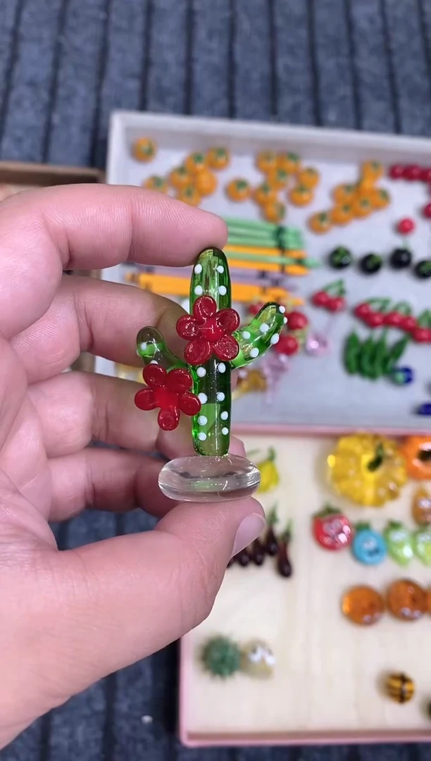 手工艺品琉璃简**乐仙人掌
