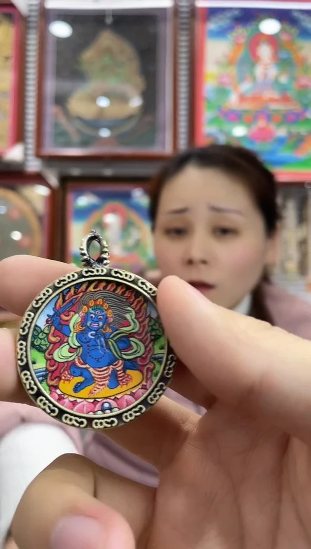 吊坠纯手绘唐卡（不退不换）不动