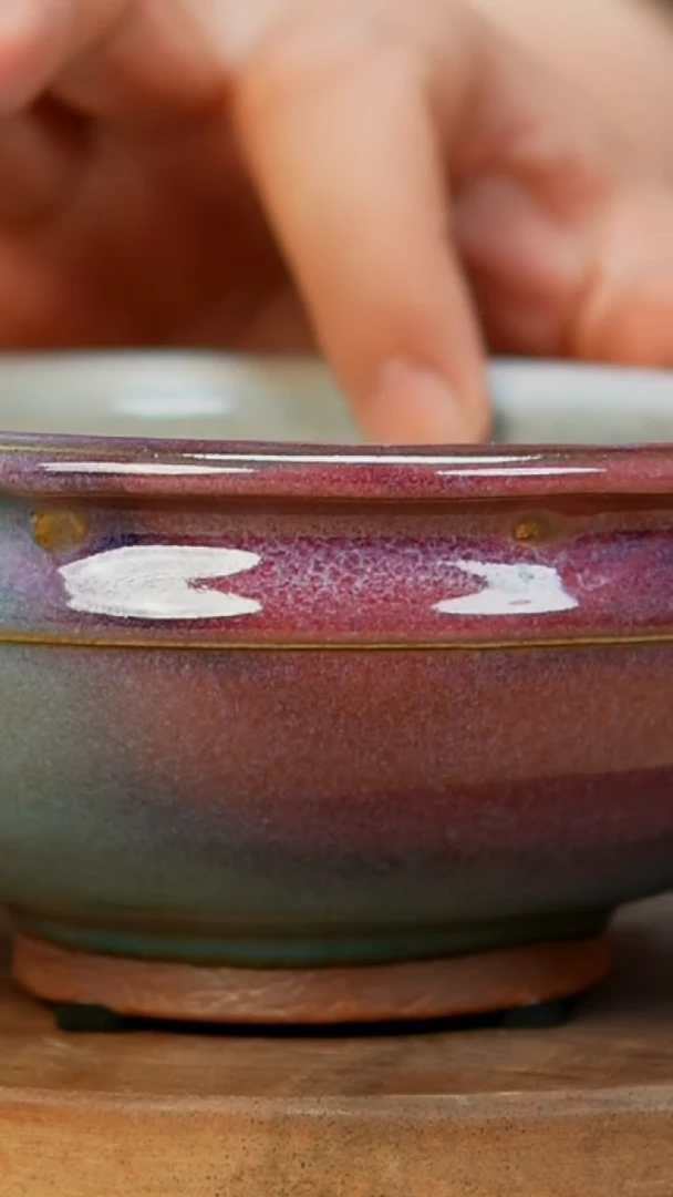 【郑在说瓷】钧瓷作品—钏博杯蓝紫