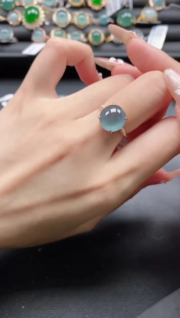 【闪购商品】翡翠戒指银S925镶嵌1111