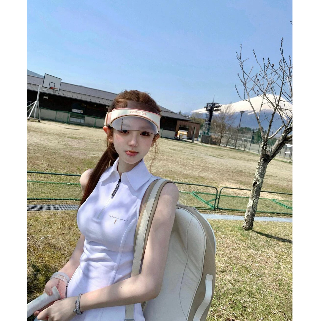 【老钱运动风】韩系甜辣妹2025夏季新款POLO领收腰显瘦背心连衣裙女