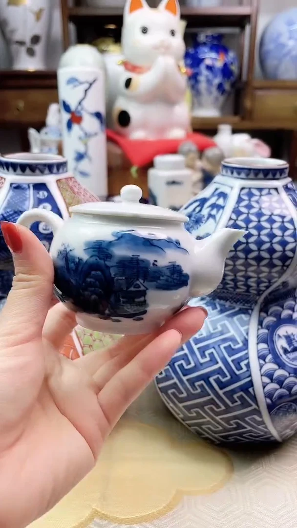 【闪购商品】盘田万青花壶一一一