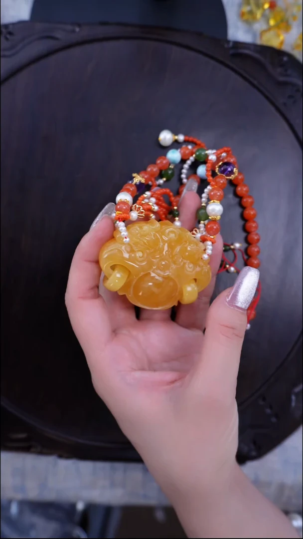 琥珀颈饰未镶嵌多样性发货一一一