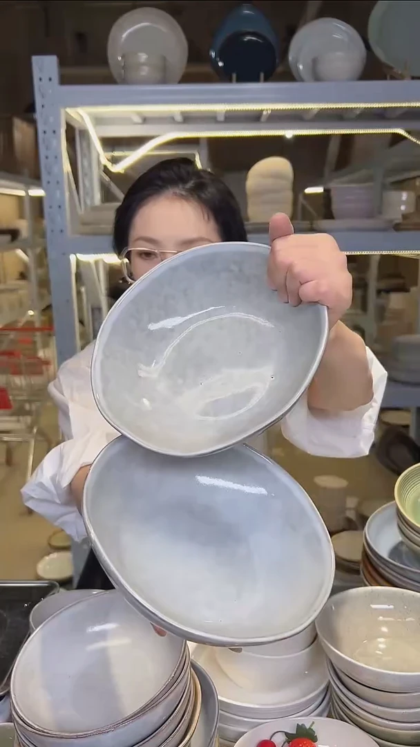 瓷120外贸尾货高温釉下彩陶瓷餐具默认微瑕