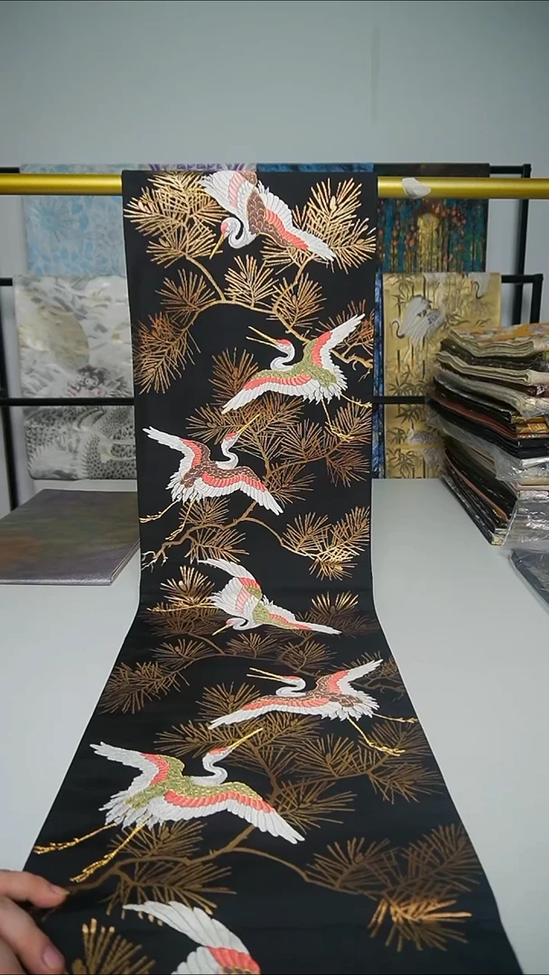 织绣织锦28仙鹤。