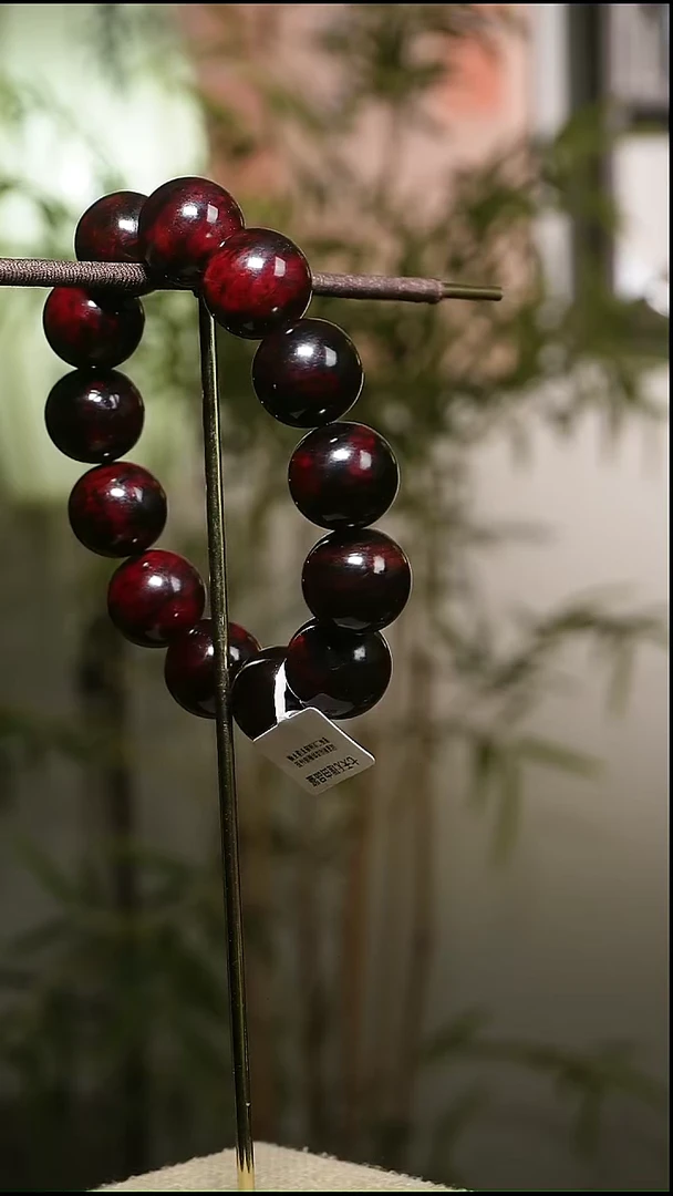 手串/手链黄花梨/降香黄檀海南红降1.8cm黑飘红