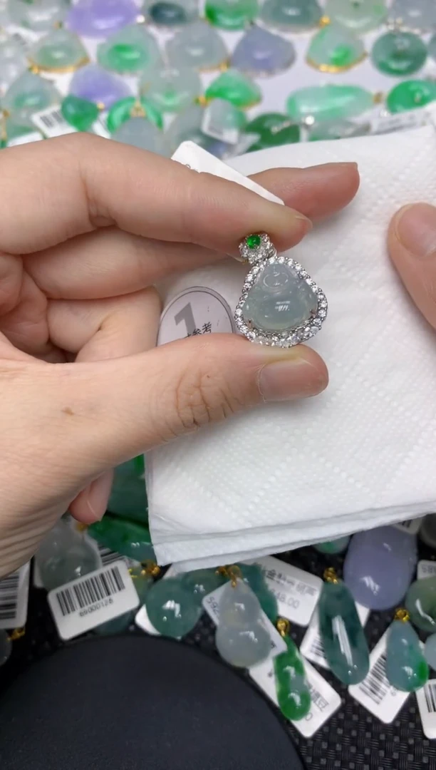 颈饰银S925镶嵌翡翠11111111