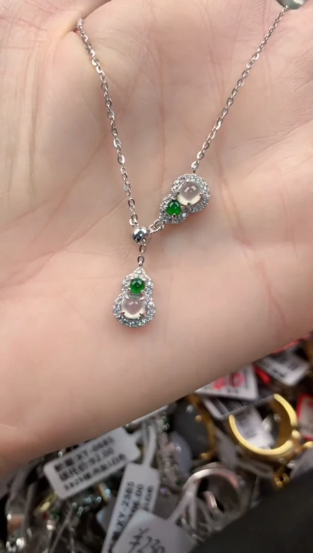 银S925镶嵌戒指翡翠8------5