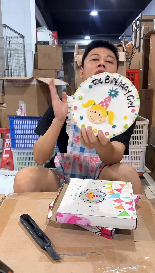 瓷片原盒B款女孩盘子