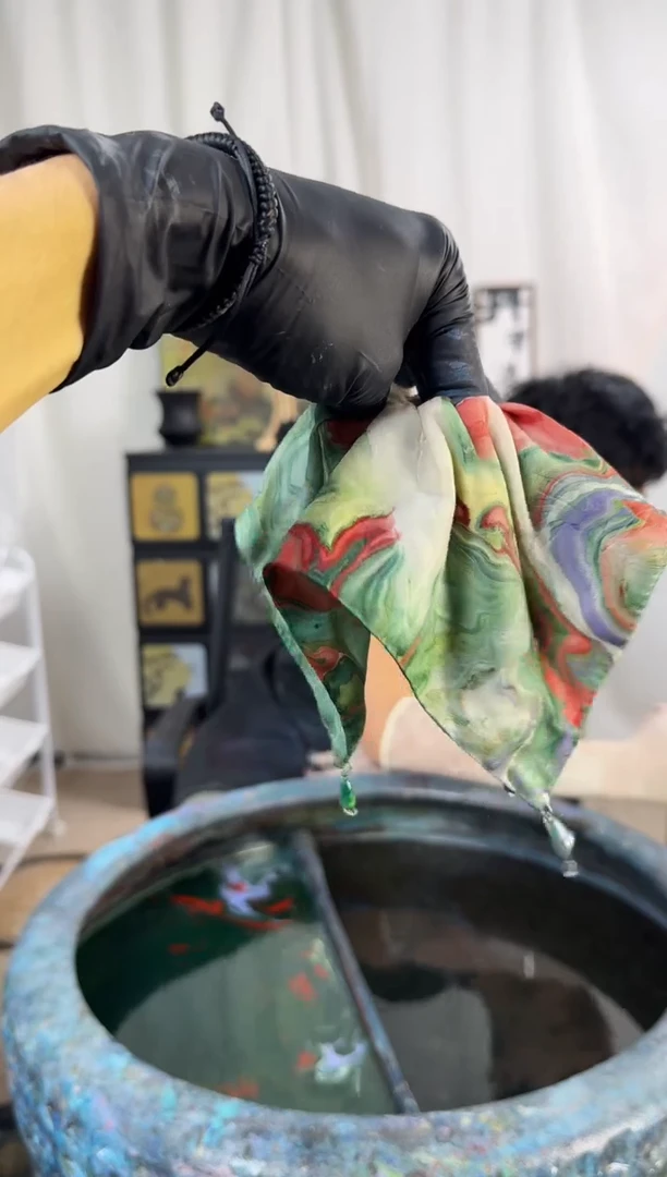 366 女娲补天 珍珠方巾