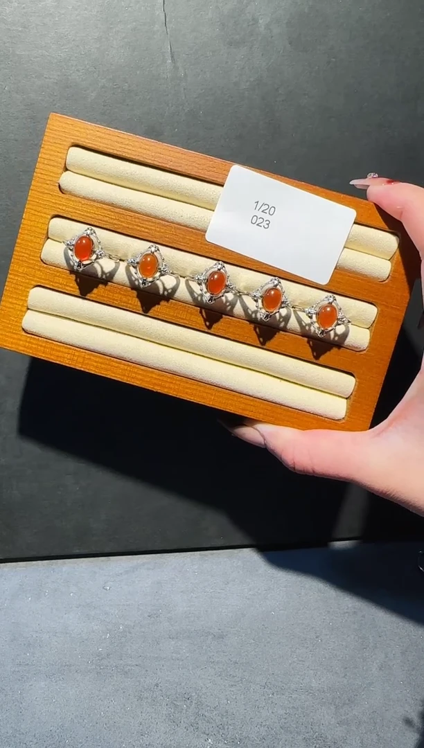 【闪购商品】石榴石戒指银S925镶嵌多样性发其一（023）