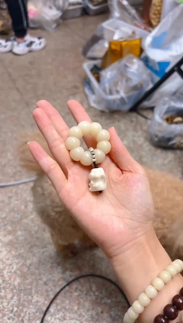 吊坠菩提根/象牙果荔枝栋手捻带米米猫