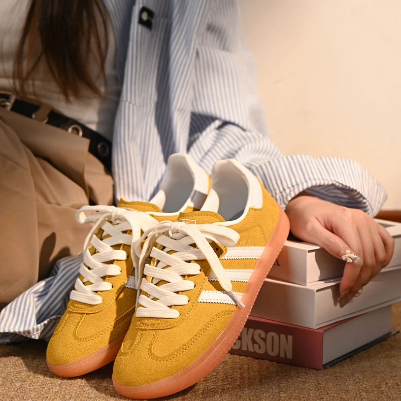 德训鞋新款春夏户外训练复古平底阿甘鞋女休闲情侣板鞋单鞋