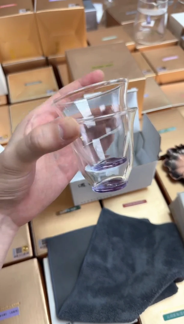 遇栖金标御香杯浅紫色