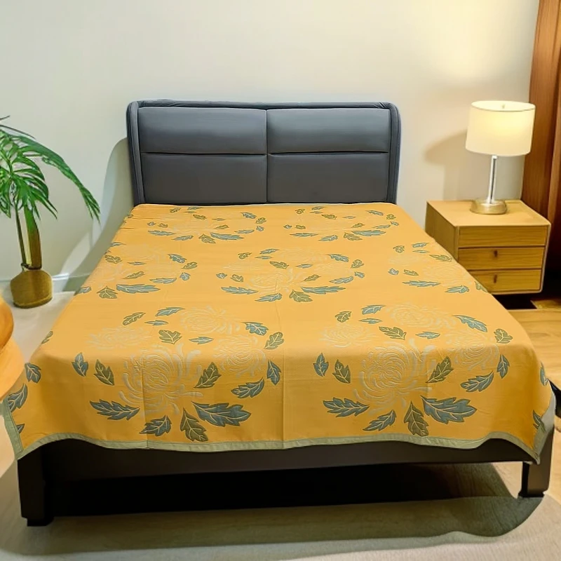 【春花绽放】春季新款2.3米轻奢大气多功能亲肤柔软盖毯机洗水洗