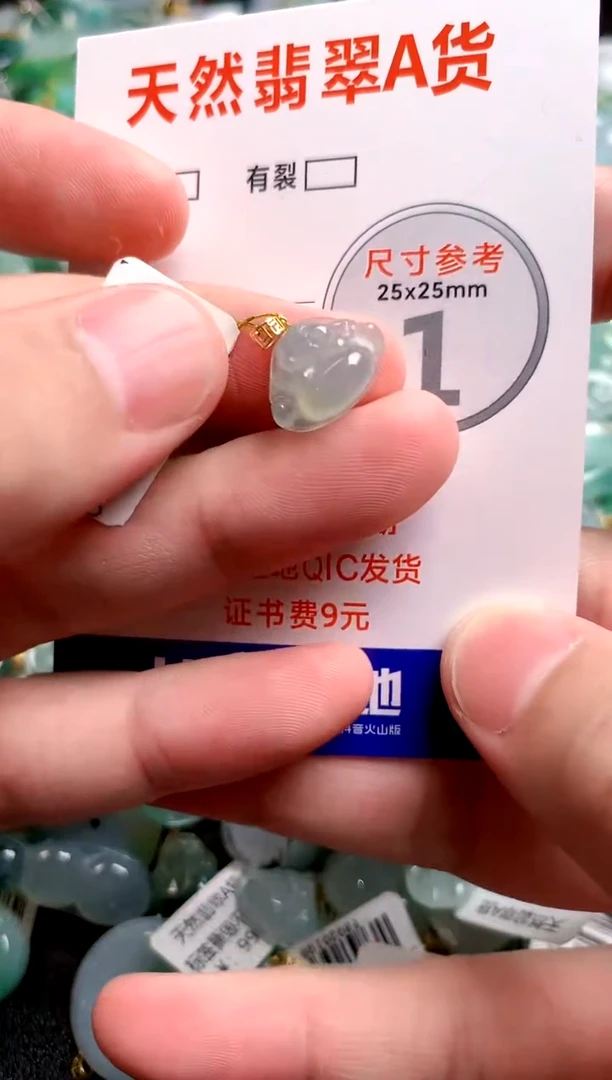 翡翠18K金镶嵌颈饰0482605436