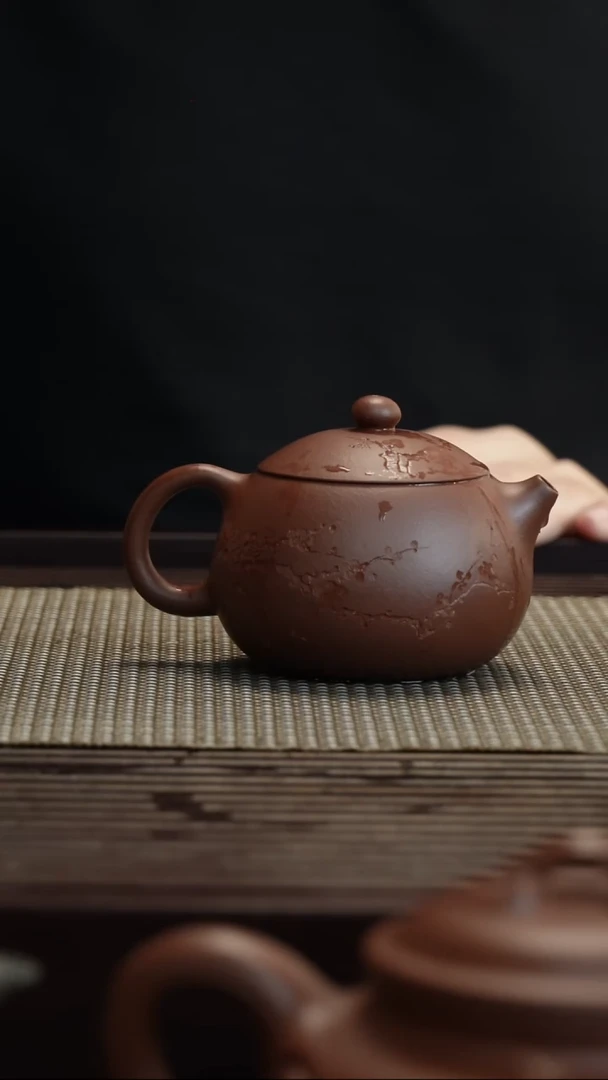 茶壶紫砂底槽清刻绘西施半手工180CC