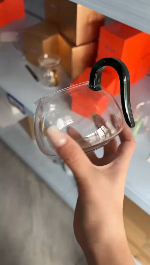 手工艺品玻璃禾器淡然墨绿色普通盒