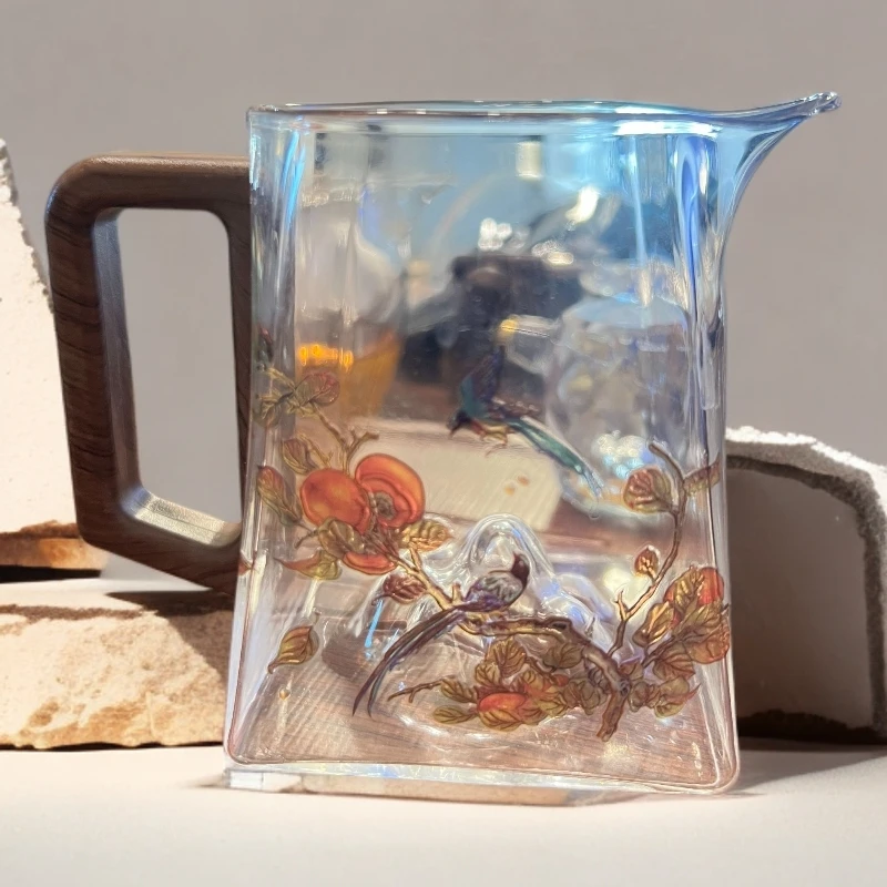 喜上眉梢玻璃公道杯  7144