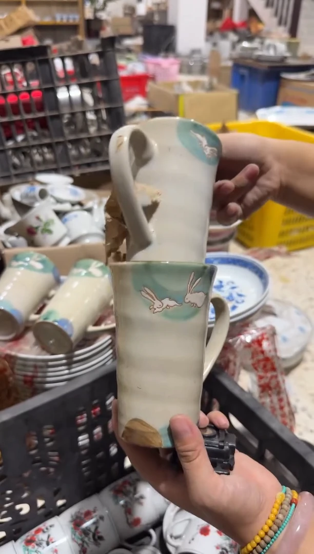 摆件小*慧杯两个一组有瑕请慎拍