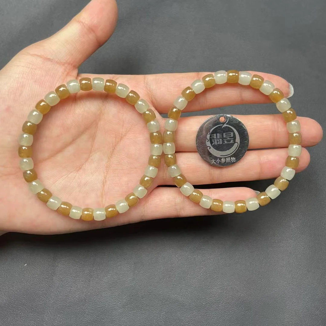翡昱-N6-42006-和田玉手串/约5+/约33颗/-多样性发其一-C