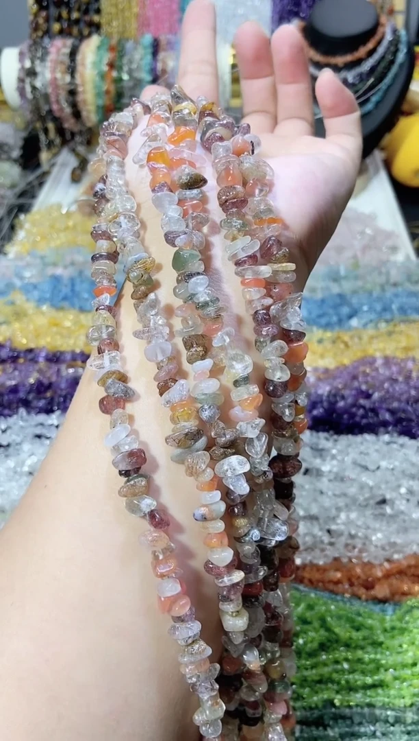 未镶嵌珠宝半成品水晶彩发晶