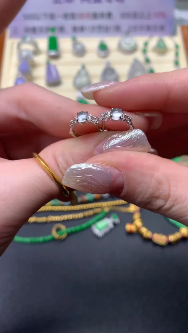 【闪购商品】翡翠耳饰18K金镶嵌耳饰|2000+200