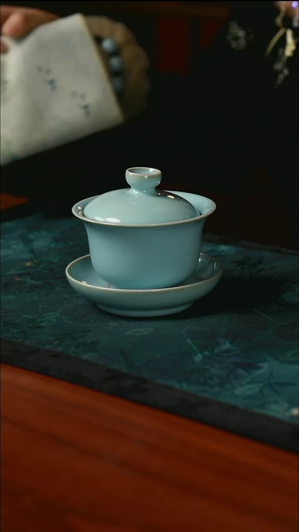元宝盖碗 支钉 开片 一级品
