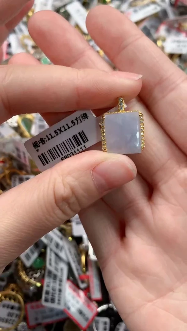 银S925镶嵌戒指翡翠999---3