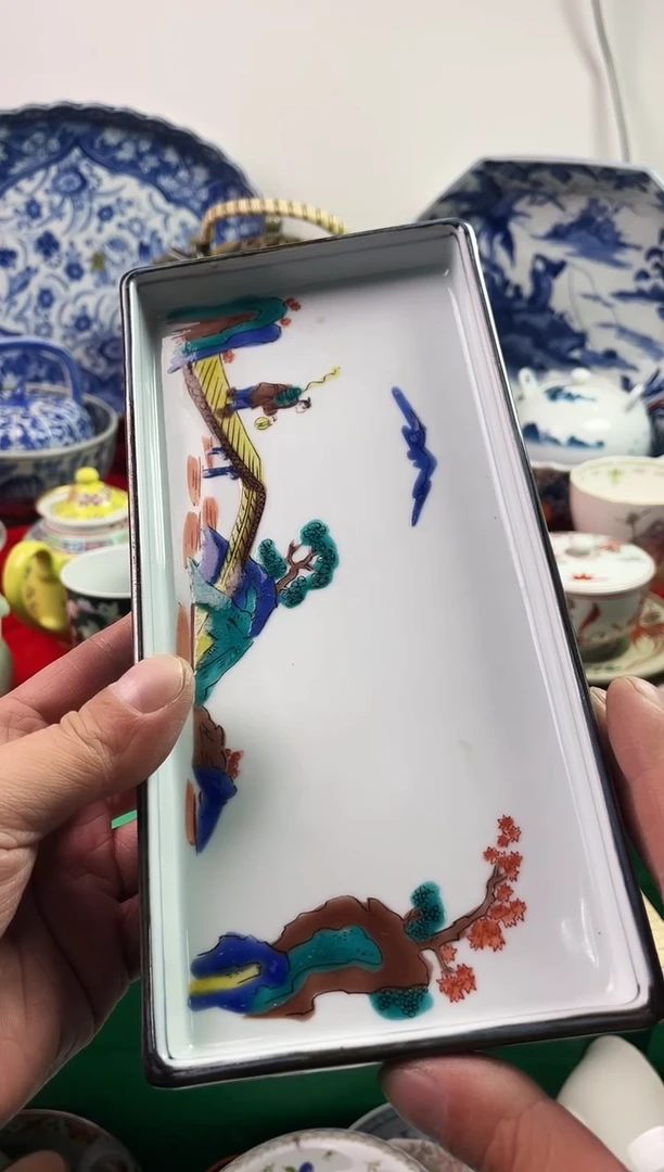 瓷片7777777777 九谷方盘