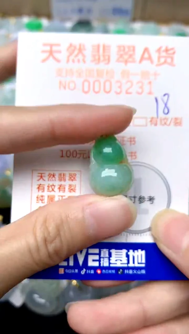 【闪购商品】翡翠颈饰18K金镶嵌18天然A货翡翠·