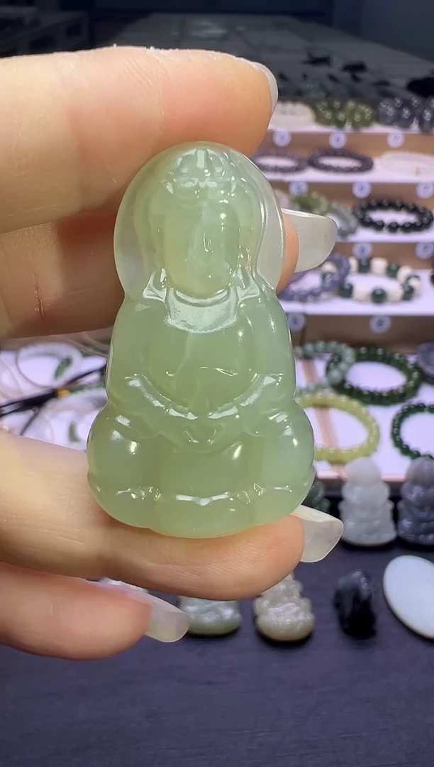 颈饰未镶嵌和田玉164号链接有裂有裂