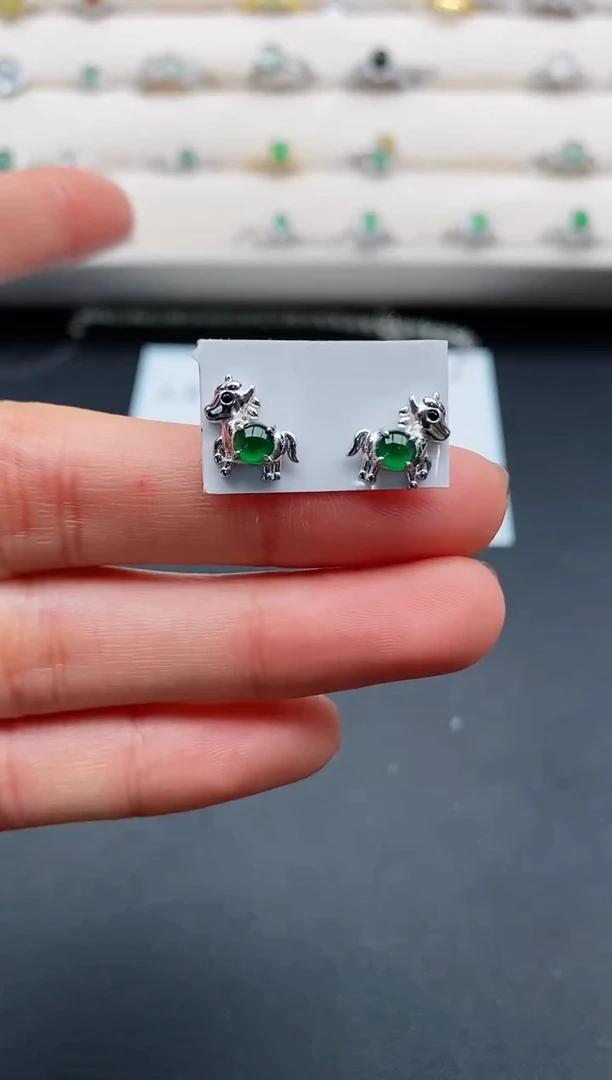 银S925镶嵌戒指翡翠2222222+1