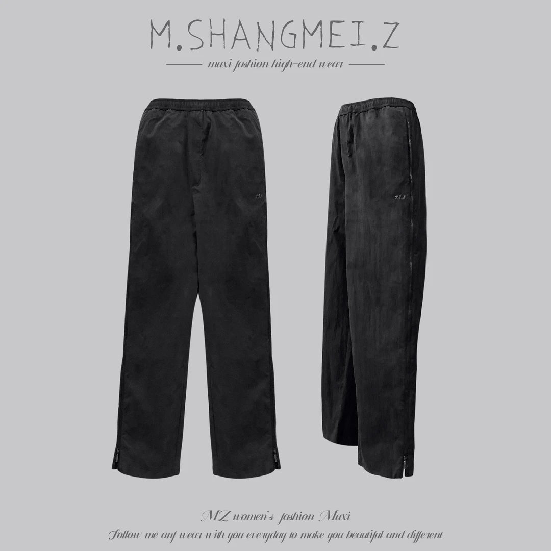M.SHANGMEI.Z/沐熙高街垂感休闲直筒裤x0029
