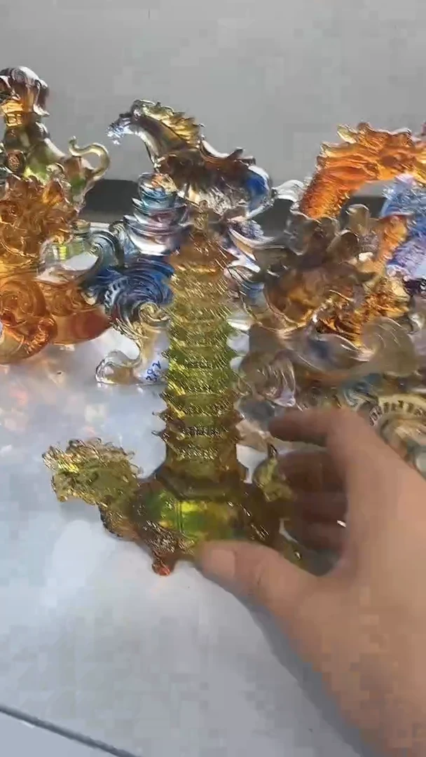 手工艺品琉璃133文昌塔  古法琉璃  微瑕介意勿拍 不退不换
