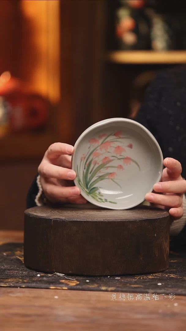 陶瓷景德镇高温釉下手绘陶瓷@L583@