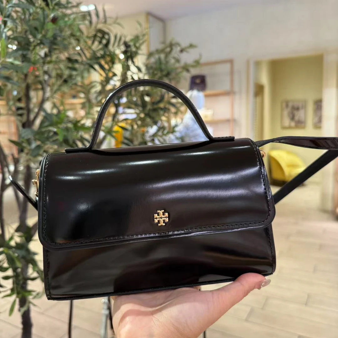 Tory Burch/汤丽柏琦 新款黑色手提豆腐斜挎包197865507864 21x14