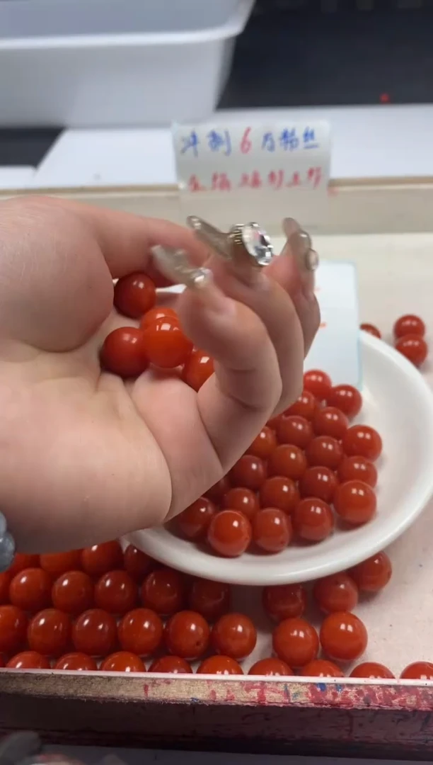 【闪购商品】南红玛瑙颈饰未镶嵌w2258满肉南红12mm*10颗